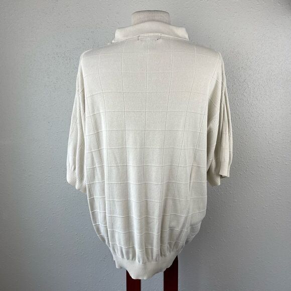 La Veen Silk Polo Top Size XL EUC - Picture 5 of 6